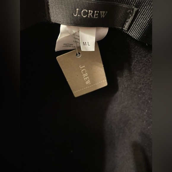 JCrew black 100% wool felt wide brim hat in size m/l. NWT - Picture 3 of 4